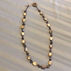 21” brown shell necklace